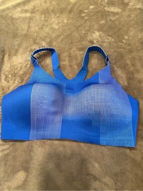 Brooks Blue Grid Wireless Sports Bra